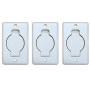 Prise PVC x 3 rectangle clapet rond