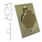 Prise Métal rectangle clapet rond