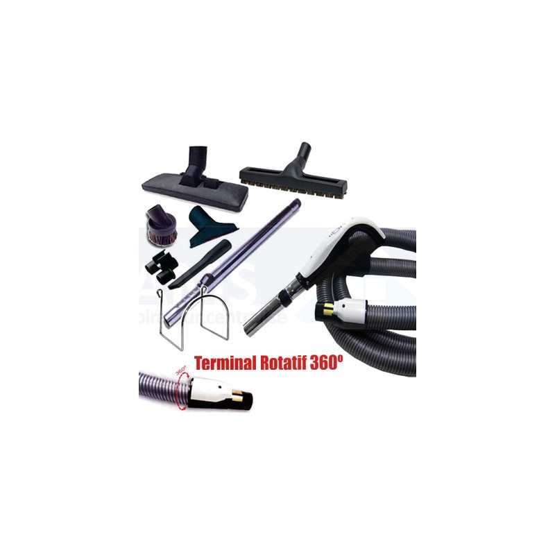 Flexible Direct 7 Mètres + Porte-accessoires + Brosses AMS, Kit Complet Nettoyage