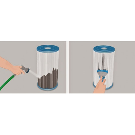 Brosse à main pour nettoyeur de filtre de piscine Cartouche de filtre pour  piscine et spa（