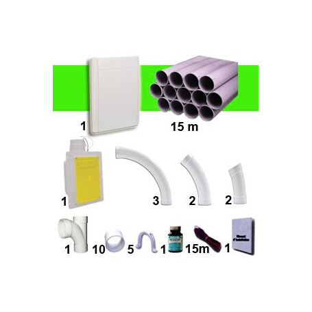 Kit 1 prise RETRAFLEX Blanche Nouvelle génération