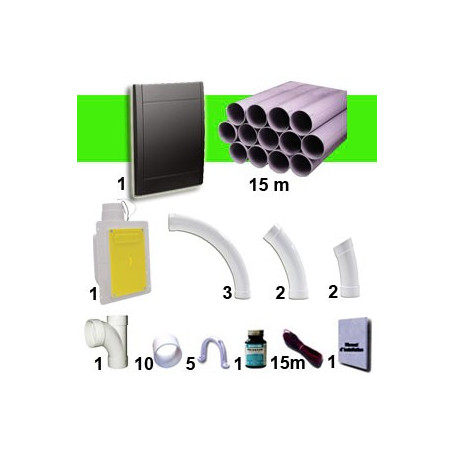 Kit 1 prise noire RETRAFLEX Nouvelle génération