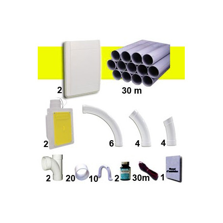 Kit 2 prise Blanches RETRAFLEX Nouvelle génération