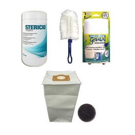 Pack lingettes + plumeau + sac