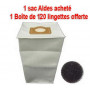 1 sac acheté, 1 boite de lingettes OFFERTE