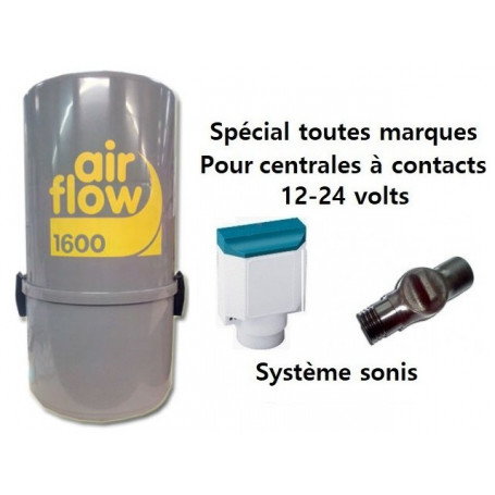 AirFlow 1600w  + Sans fil sonis Aspirateur centralisé