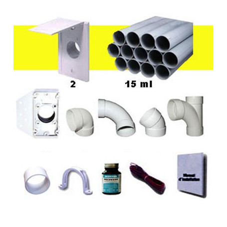 Kit installation 2 prises Pvc