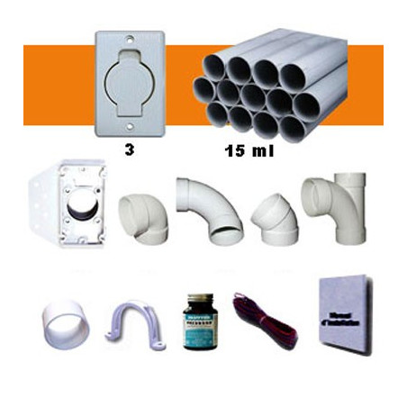 Kit installation 3 prise Pvc