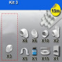 Kit 3 prises Europe blanches avec tuyaux
