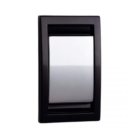 Prise murale en abs noir & chromé