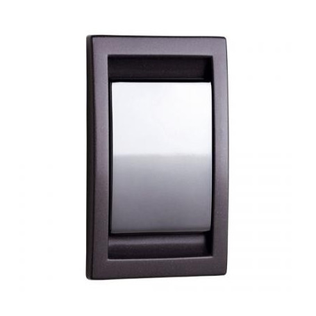 Prise anthracite & chromé