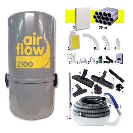 Airflow 2100w+ 2 prise Rétraflex Flexibles 15m